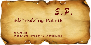 Sárkány Patrik névjegykártya